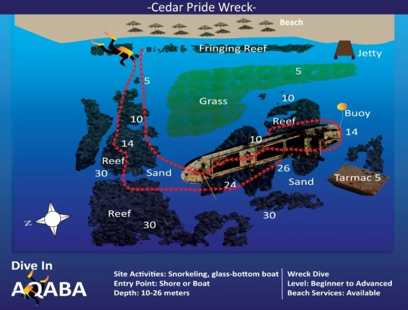 Aqaba Shipwreck Cider Pride Map