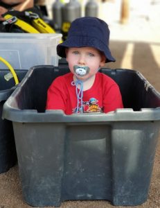 Baby divers in Aqaba