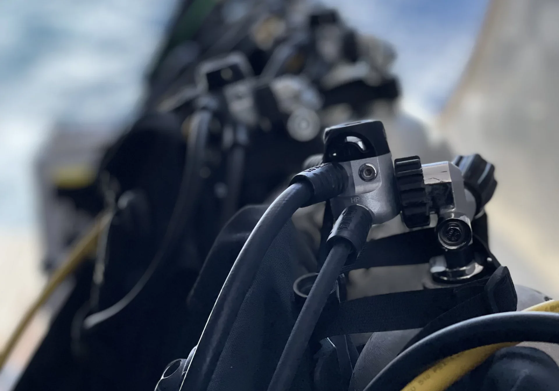 Dive equipment on boat Dive equipment on boat