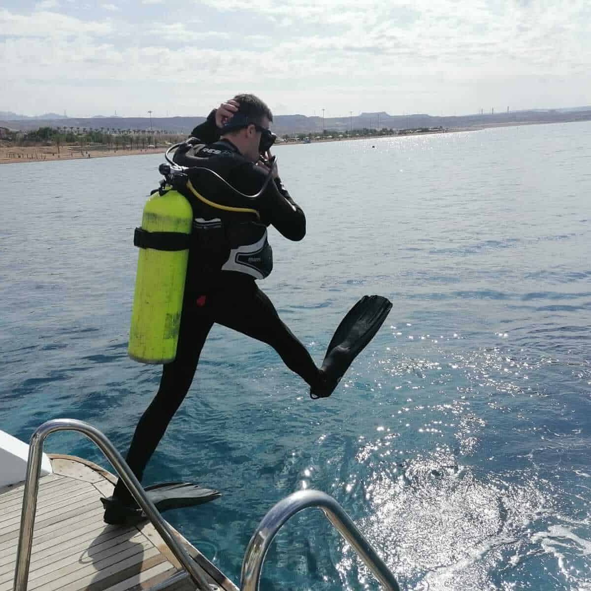 DIVING from boat