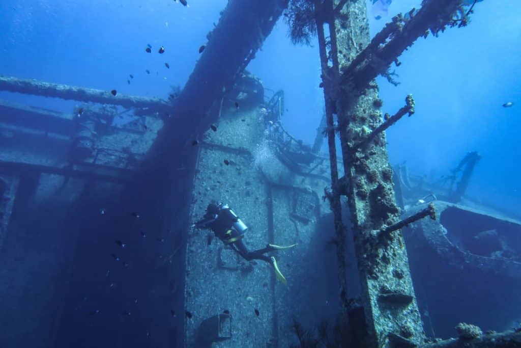 Cedar Pride shipwreck dive site 