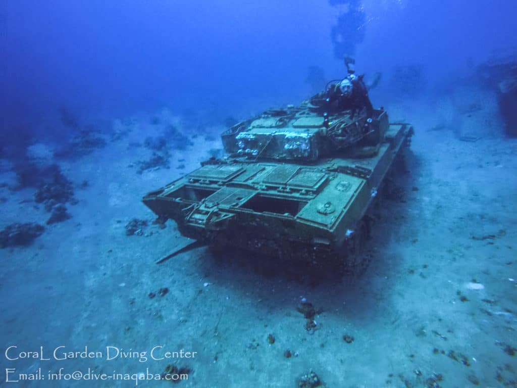 Underwater military museum Aqaba, Jordan Coral Garden Diving Center